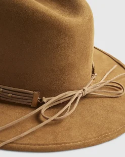 Brown Fedora with Beaded Band