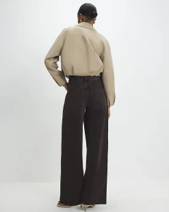Brown High Waisted Baggy Jeans