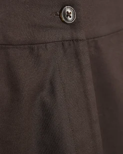 Brown High Waisted Tapered Trousers