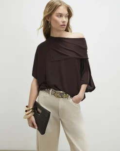 Brown Knitted Cape Jumper