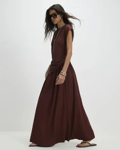 Brown Maxi Skirt