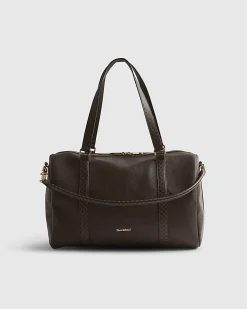 Brown Monogram Trim Holdall Travel Bag