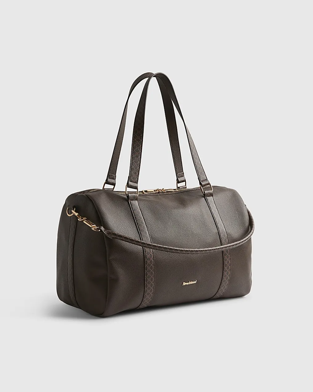 Brown Monogram Trim Holdall Travel Bag