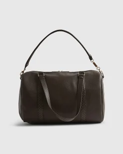 Brown Monogram Trim Holdall Travel Bag