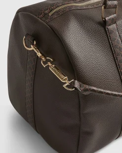 Brown Monogram Trim Holdall Travel Bag