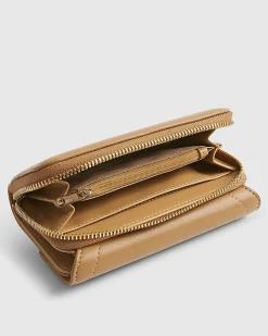 Brown Panelled Tab Front Purse