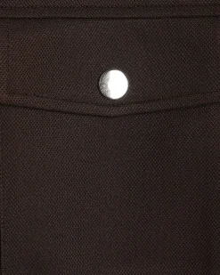 Brown Pique Double Pocket Overshirt