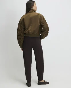 Brown Premium Pleat Front Trousers