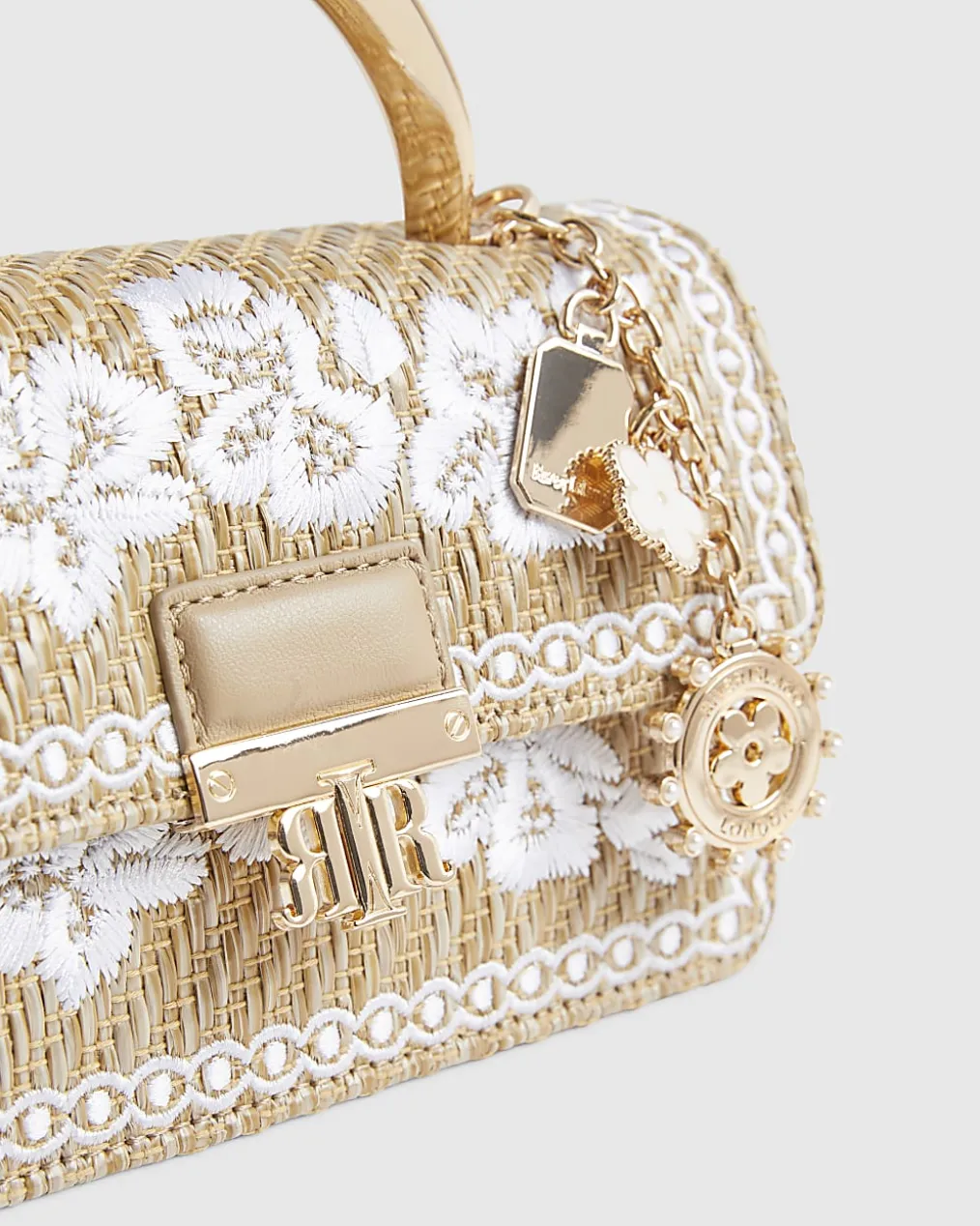 Brown Premium Raffia Crossbody Bag