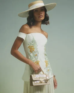 Brown Premium Raffia Crossbody Bag