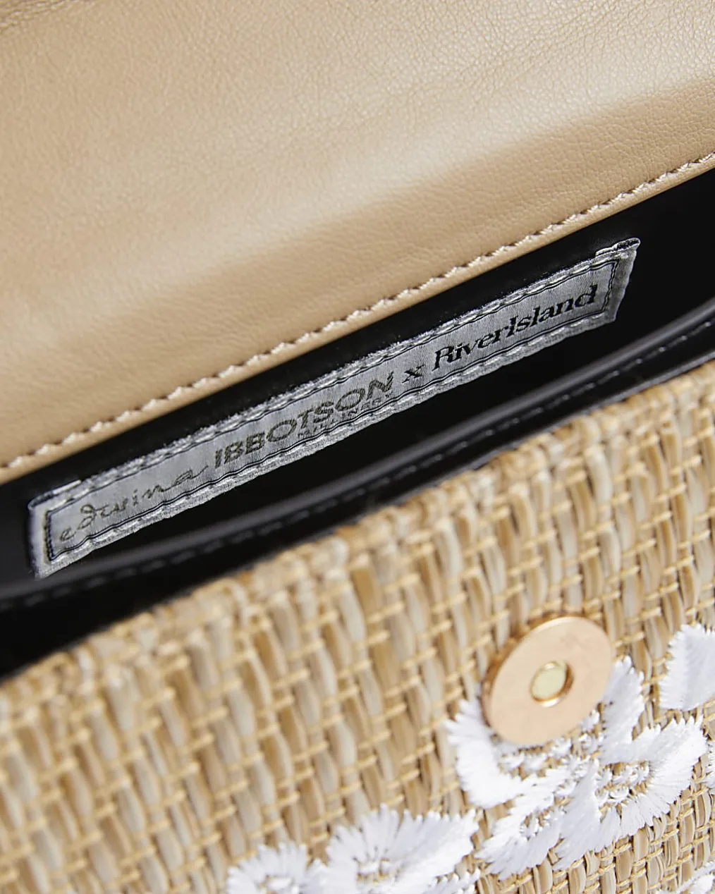 Brown Premium Raffia Crossbody Bag