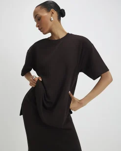 Brown Premium Short Sleeve Oversized T-shirt