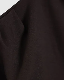Brown Premium Short Sleeve Gathered Side Top