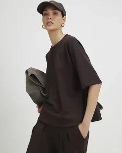 Brown Premium Short Sleeve Boxy T-shirt