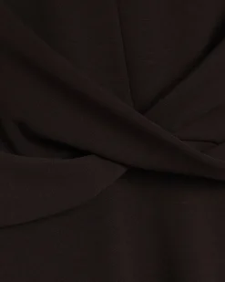 Brown Premium Twist Front Midi Dress