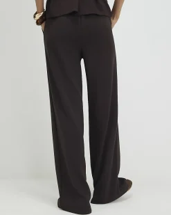 Brown Premium Wide Leg Joggers