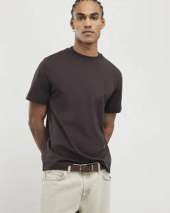 Brown Regular Fit Cotton Midweight T-Shirt