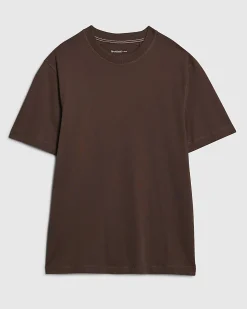 Brown Regular Fit Crew Neck Midweight T-Shirt