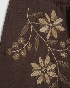 Brown Regular Fit Floral Shorts