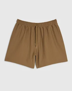 Brown Regular Fit Shorter Length Shorts