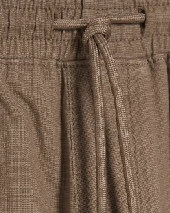Brown Regular Fit Stretch Textured Shorts