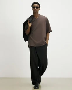 Brown RI Studio Cotton Blend Boxy T-Shirt