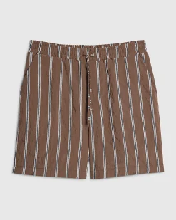 Brown RI Studio Stripe Shorts
