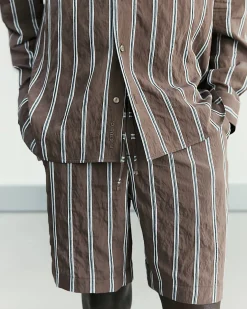 Brown RI Studio Stripe Shorts