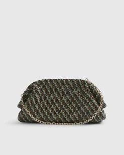 Brown RI Studio Weave Oversized Clutch Bag