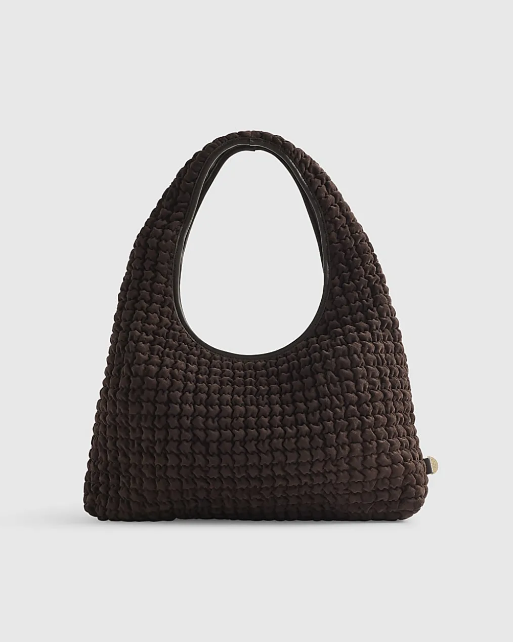 Brown Scrunch Slouch Shoulder Bag