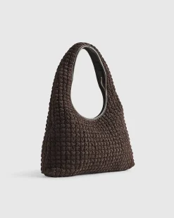 Brown Scrunch Slouch Shoulder Bag