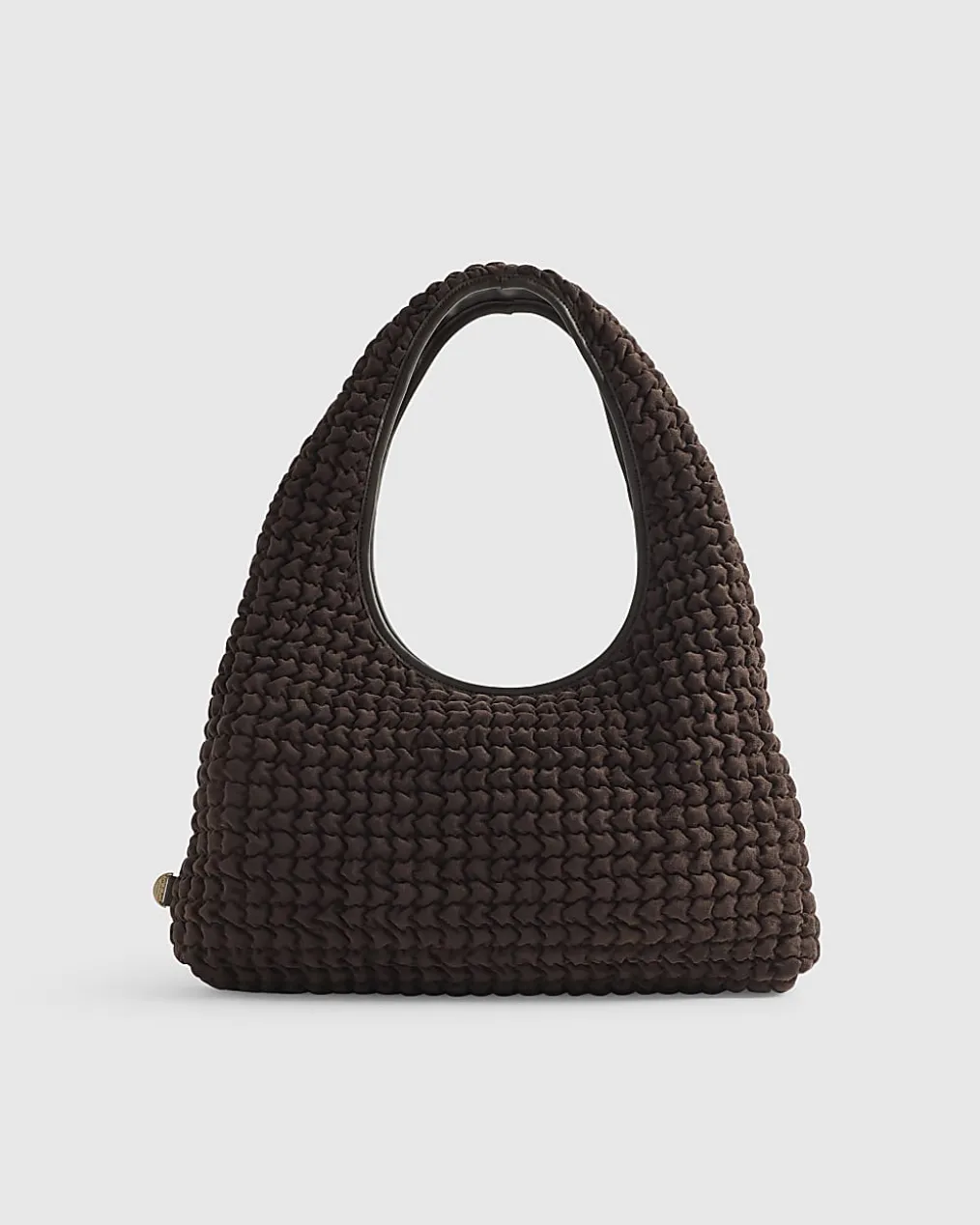 Brown Scrunch Slouch Shoulder Bag