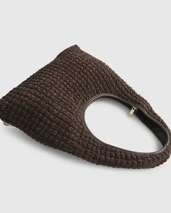 Brown Scrunch Slouch Shoulder Bag