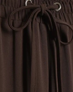 Brown Side Stripe Drawstring Joggers