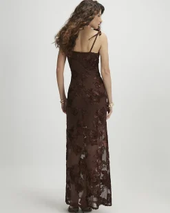 Brown Sleeveless Cornelli Maxi Dress