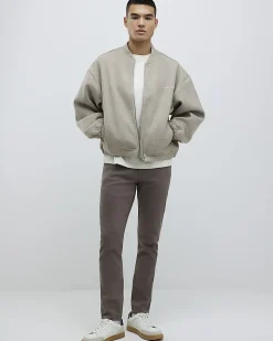 Brown Slim Fit Stretch Jeans