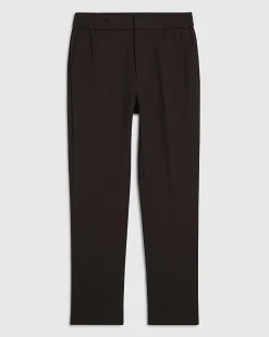 Brown Slim Fit Stretch Textured Trousers