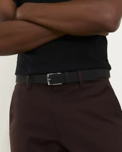 Brown Slim Stretch Chino Short with Belt