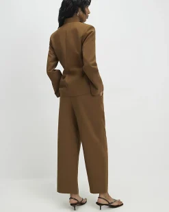Brown Straight Leg Trousers