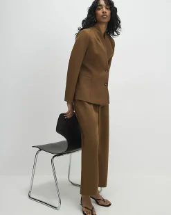 Brown Straight Leg Trousers