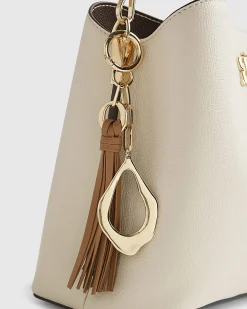 Brown Tassel Link Bag Charm