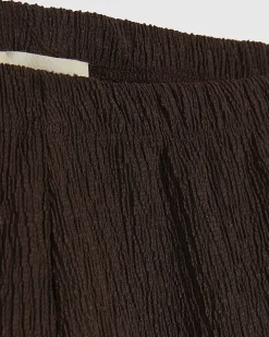Brown Textured Culottes