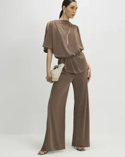 Brown Wide Leg Trousers