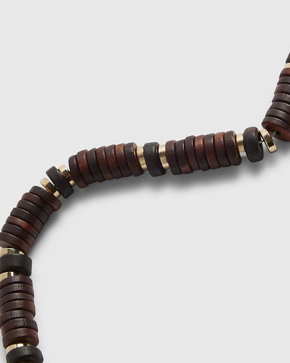 Brown Wooden Beaded Necklace