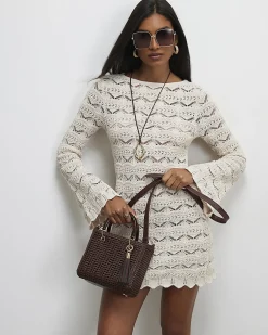 Brown Woven Mini Tote Bag