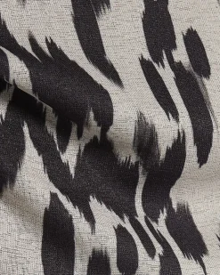 Cream Abstract Print Top