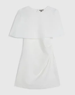 Cream Cape Mini Dress
