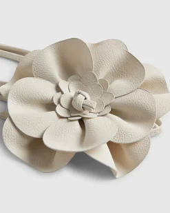 Cream Corsage Flower Belt