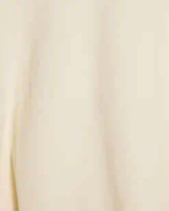 Cream Cotton Blend Bubble Sweat T-shirt