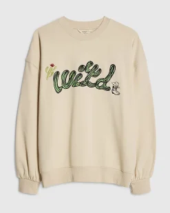 Cream Cotton blend Cactus Sweatshirt